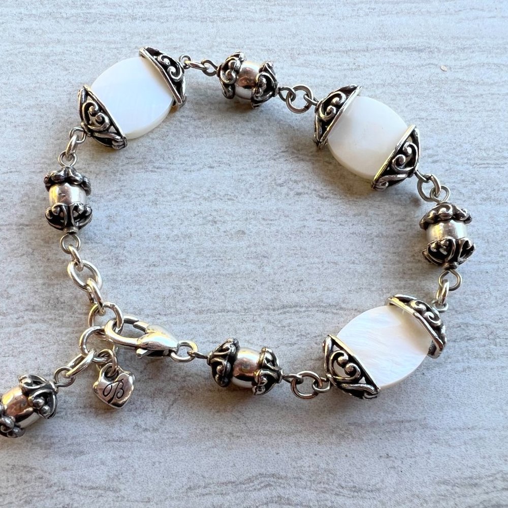 NEW Brighton Bracelet, Silver and Mother of Pearl